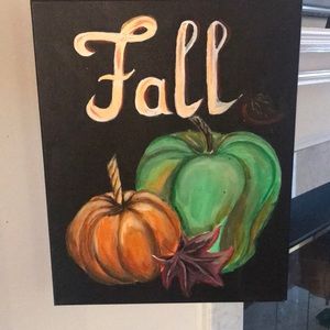 Fall painting hand made